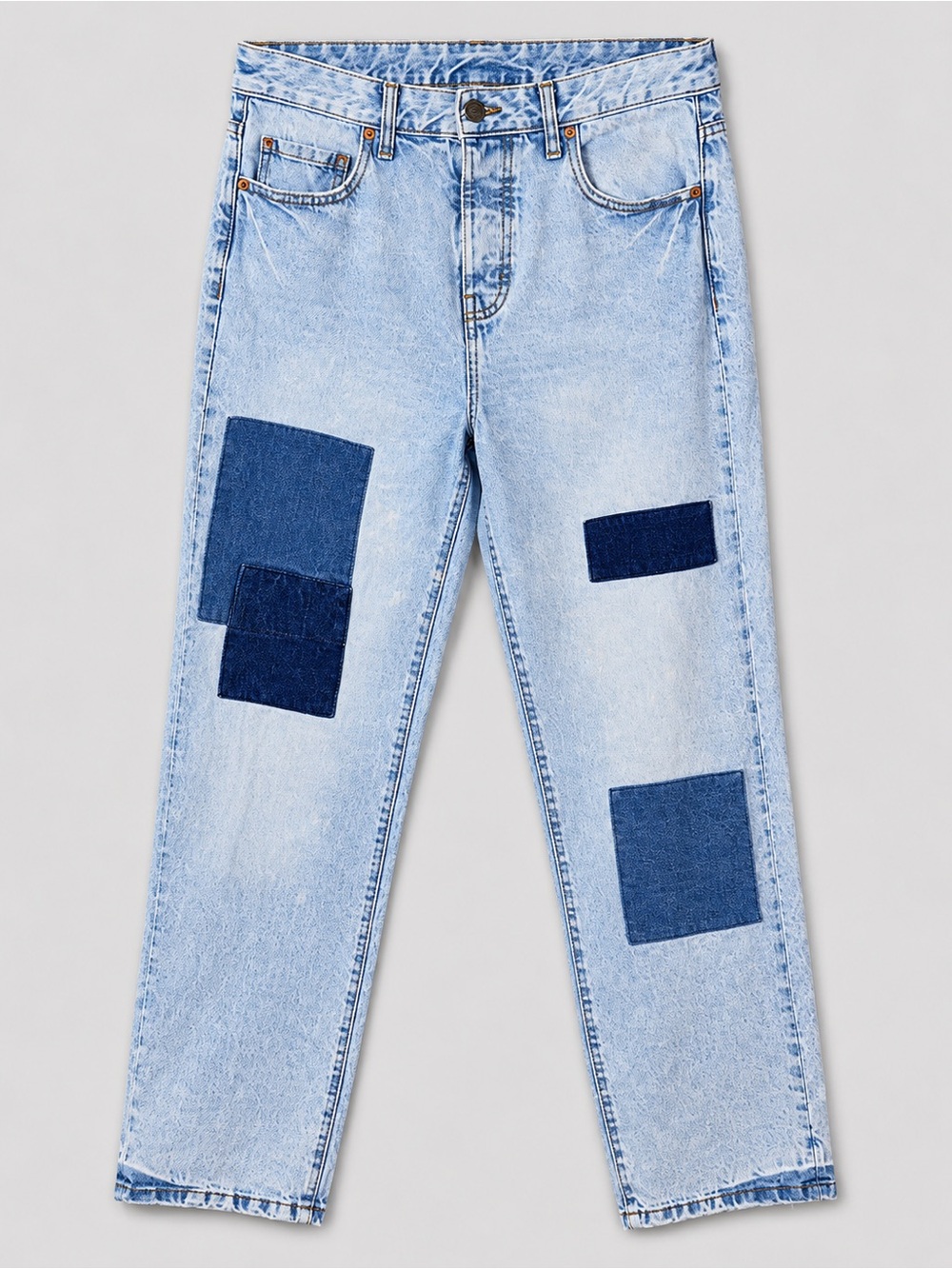 Y2K Womens Patchwork Jeans Size 30 Bohemian Festival Retro Grunge 90s